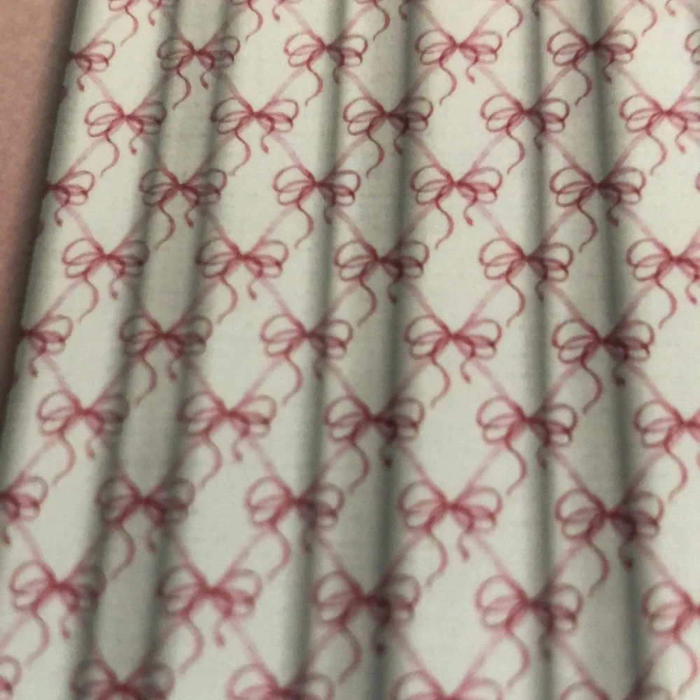 Sweet Bows Water Resistant Shower Curtain with Pink Bow Design